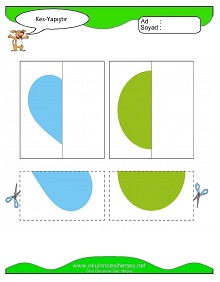 Kes Yapıştır Çalışma Sayfaları